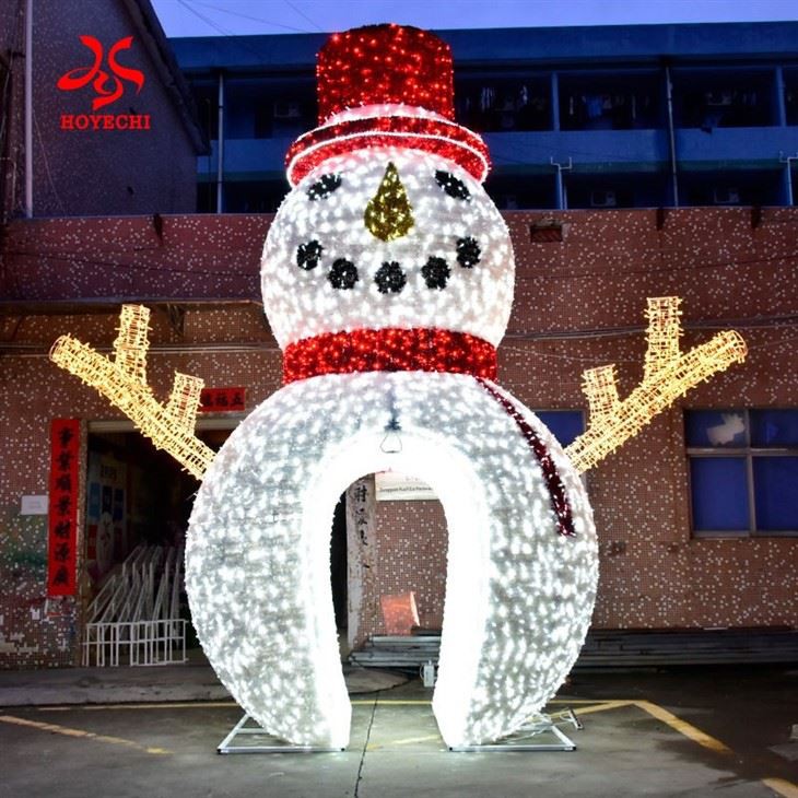 3D Snowman Illumination Ideal For Outdoor Christmas Holiday Displays