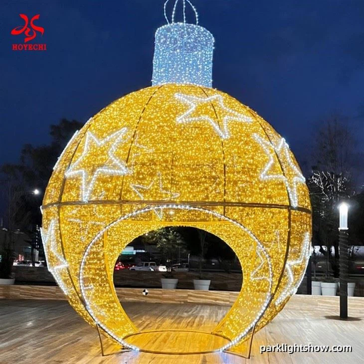 HOYECHI Giant Outdoor LED Ball Decoration Christmas Ornament Arch Light factory